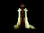 View to monument "Three crosses" from B. Radvilaite street  at night
