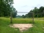 football gates near railroad in Salininkai